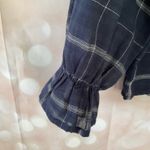 Blue Rain Francesca’s  Navy Blue Floral Blouse Photo 2