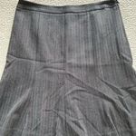 Loft Ann Taylor  Womens Gray Pinstripe Flare Mini Skirt Size 4 Photo 0