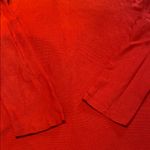 Eileen Fisher  Organic Cotton Knit Hi Lo L/S Tunic Postbox Red Size LARGE *flaw Photo 3