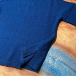 St. John  Wool Boucle Textured Sweater Navy Blue medium Photo 4