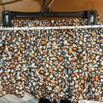 Floral SET Black and Orange NWOT Women's Skirt and Shirt Set Size M Photo 4
