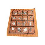 Scarf Handkerchief Hankie Bandana 26” Square Wild Animal Africa Safari Wildlife Orange Photo 6