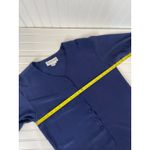Diane Von Furstenberg Vintage  Navy Blue 100% Silk V-Neck Tunic Top Office Size M Photo 2