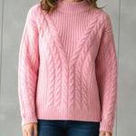 Universal Threads NWT  pink cable knit cropped pull over cozy cabin sweater S Photo 0