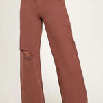 NWT Joyfolie Mia Joy Addy High Rise Wide Leg Jeans in Raisin Women’s Size 29 | 8 Brown Photo 0