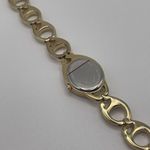 Working Colibri Diamond Gold Tone Women’s Wrist Watch MOP Mother Of Pearl Face Photo 9