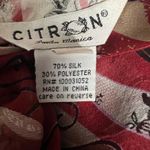 Citron Of Santa Monica Vintage Silk Blend Floral Beach Cover Up Size Medium Red Photo 9