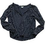 Billabong  Black and White Tassel Tie Blouse Photo 0