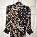 ZARA Woman 100% Silk Vintage Style Cheetah Wrap Dress Size L Photo 10