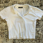Brandy Melville White Button-Down Shirt Photo 0