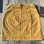Free People Yellow Gold Denim Mini Skirt Size 0 Photo 2
