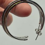 NEW REAL SIMPLE RS silver and gold fashion hoop earrings Photo 9