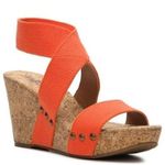 Lucky Brand Lucky Brand Marinah Orange Wedge Sandals Photo 0