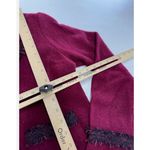 Karl Lagerfeld  Blazer Womens Small Red Fringe Detail Jacket‎ Wool Blend Photo 4