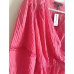Lane Bryant Top Plus Size 1x 16 Women’s Elastic Waist Belted Pink Coral NWT Photo 1