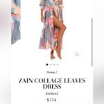 Boamar Zain Collage Leaves Cover Up Dress Size Medium Pink Photo 2