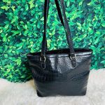 Bueno black faux leather snake style shoulder bag / purse Photo 1