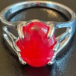 Red sapphire S925 silver ring size 9.75 Photo 0