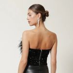 Line and Dot  Valeria Feather Top Photo 1