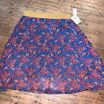 LuLaRoe red floral semi sheer XL Jill layered skirt Photo 0