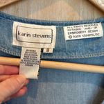 Karin Stevens Vintage Denim Maxi Dress Embroidered Vest 90s Cottagecore Teacher Size 8 Photo 4