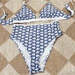Roller Rabbit  bikini set high waisted bottoms triangle tie top elephants print Photo 0