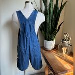 Vintage 90s Denim Shortalls – Size M – Dark Wash Cotton Overalls Blue Size M Photo 2