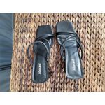 Abound  Austyn Women's 9.5 M Black Leather Slip-On Block Heel Strappy Sandals Photo 3