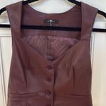 7 For All Mankind Leather Cropped Vest Photo 1