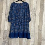 AUW  Women's BOHO Fully Lined Mini Dress Size Medium Peasant Dress 3/4 Sleeve Photo 3