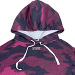 Victoria's Secret PiNK Victoria’s Secret Red Camo Sequin Sherpa Hoodie Oversized Sweatshirt XS Photo 5