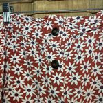 Madewell women’s orange and White Mini Pencil Skirt size L Photo 1