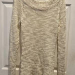 Unionbay VTG  Cream‎ Sweater Loose Knit Boat Neck Off Shoulder Size Large Photo 0