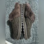 Bobs By Sketchers Size 7 Brown Cable Knit Cable Knit Memory‎ Foam Slippers Photo 4