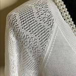 Joan Vass  open knit lace cardigan. Photo 1