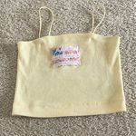 American Eagle  Outfitters Cream Tank with Floral Patch Photo 0