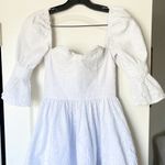 Agua by Agua Bendita Cedro Bruma Cotton Eyelet Mini Dress White XS NWT Photo 3