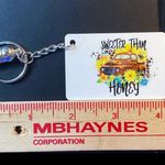 Sweeter Than Honey, Yellow Flowers, Truck, Keychain With Yellow Tassel Photo 1