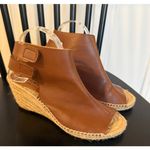 Bettye Muller Bettye Mueller Download tan leather espadrille wedges size 40/9 Photo 2