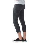 Lululemon Wunder Under Crop Legging Textured Stripe Slate Deep Coal Size 4 Photo 1