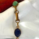 Vintage Egyptian Revival Scarab Gold tone Bracelet Photo 5