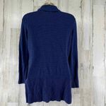Adrienne Vittadini  Turtleneck Sweater Womens Small Blue‎ Ribbed Lightweight Photo 3