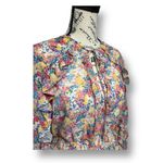 ZARA  Pink Floral Ruffle Tiered Long Sleeve Mini Dress Boho Cottagecore Fairy L Photo 1