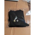 Sag Harbor Women's Large Black Glitter Sweater, Sparkle Turtleneck, Crop Sweater Photo 5