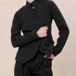 Banana Republic black knit pique cotton/poly/spandex jacket.Size MP. NWT. Photo 0