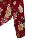 Altar'd State Boho Floral Off Shoulder Crop Top Longsleeve Tie Front Women Medium Photo 2
