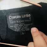 carole little Vintage Jewel Embroidered 100% Black Wool Sweater Size Large Photo 5