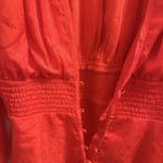Urban Outfitters ‎ Women's Long Sleeve Red Button Front Satin Mini Dress Sz S Photo 2