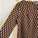 Vivienne Tam Vivianne Tam Camel Brown Black Sheath Shift Geometric Career Dress 10 Photo 2