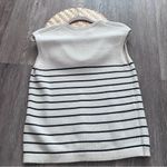 Banana Republic  navy and cream striped‎ sleeveless sweater vest Photo 7